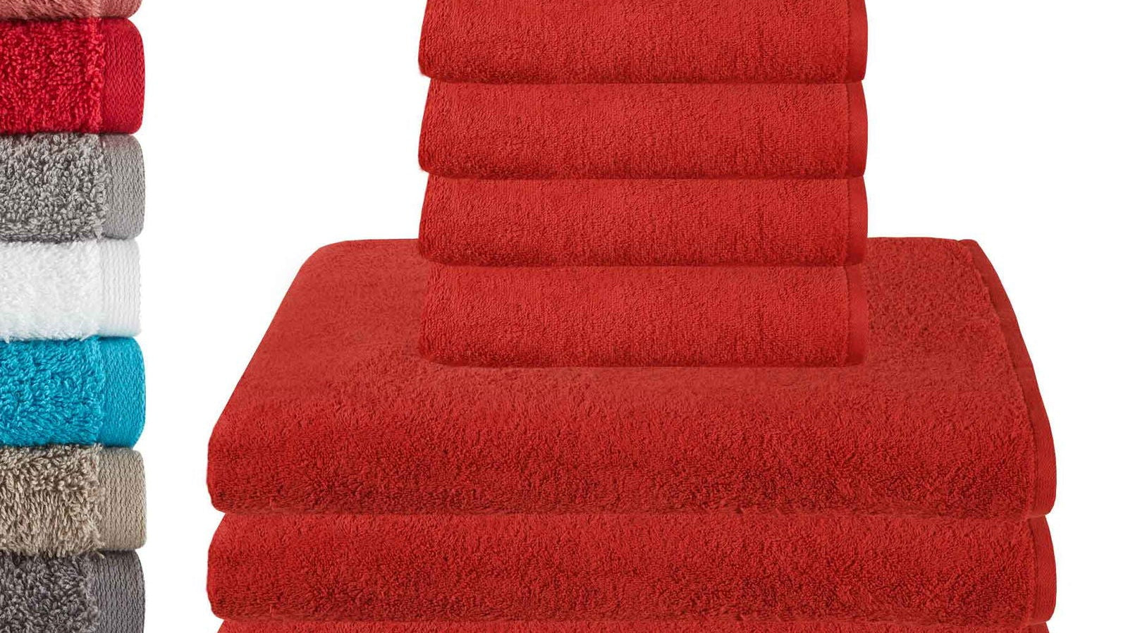 10er Set 2 Gästetücher 30x50 4 Handtücher 50x100 cm 4 Saunatücher 100x150 cm »Montreal« 100% Bio Baumwolle 2020100-1-2-4-10er