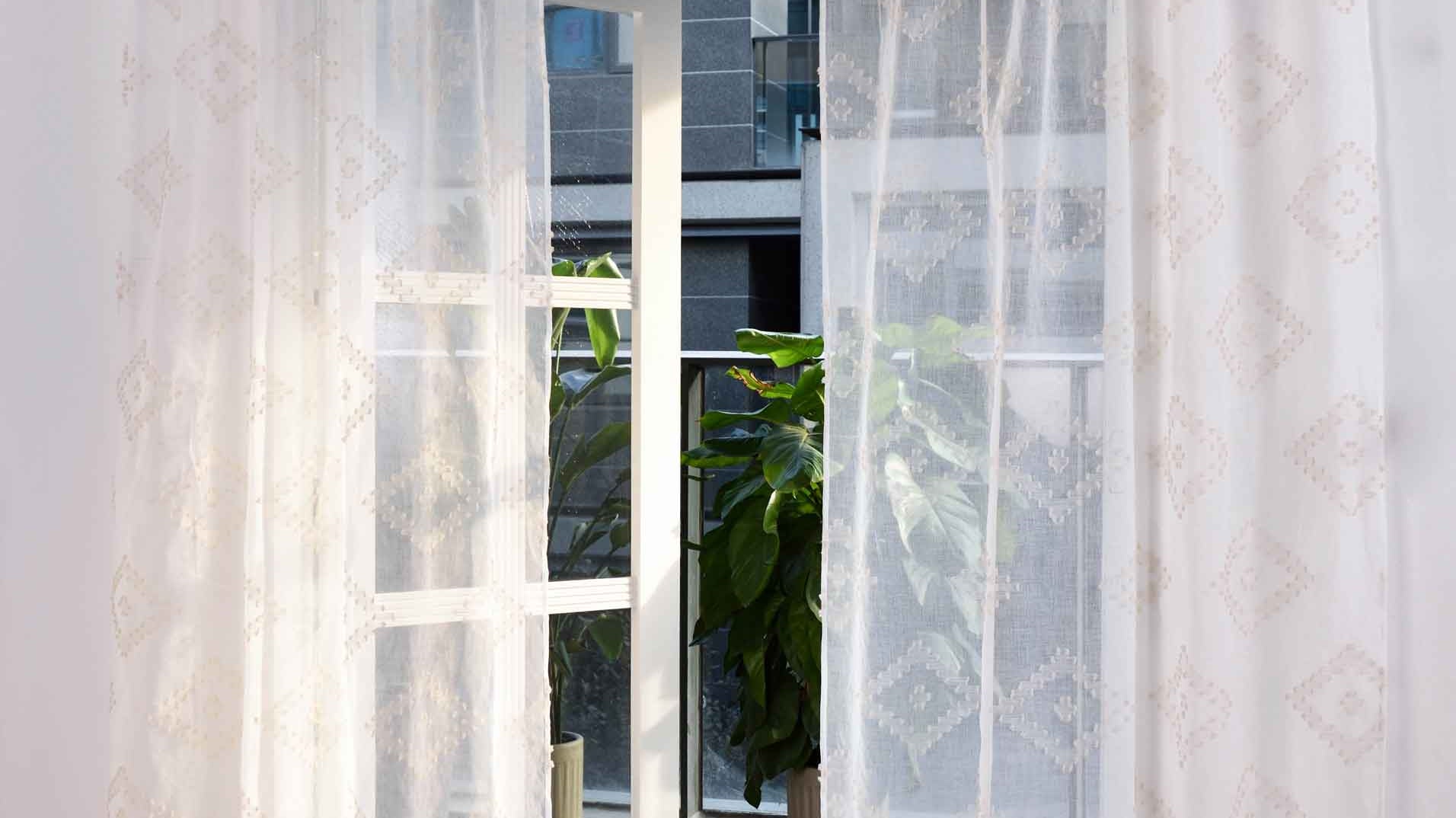 2er Set Gardine »VALENCIA« Multiband Aufhängung Scherli Transparent Leinen-Optik 2023400-408S-2