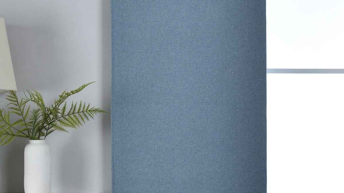 Flächenvorhang mit Paneelwagen 100% Verdunkelung Blackout »München Dark« Paneelwagen Dreischichtige Bindung 202410P