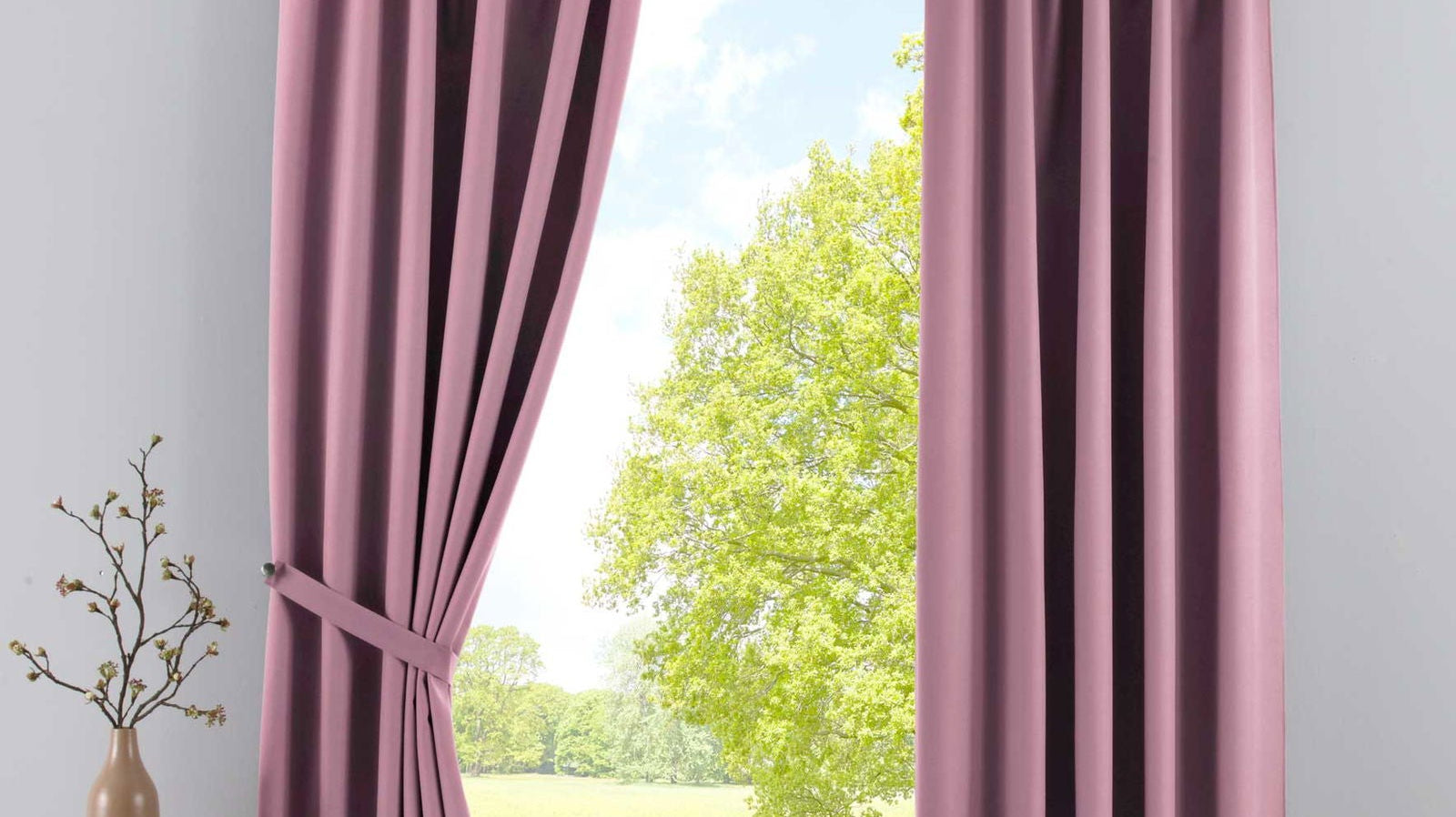 2er Set Verdunkelungsvorhänge »PALERMO DARK« Matt Blickdicht Lichtundurchlässig Verdeckte Schlaufen Kräuselband Raffhalter Fleecerücken 100002652-2