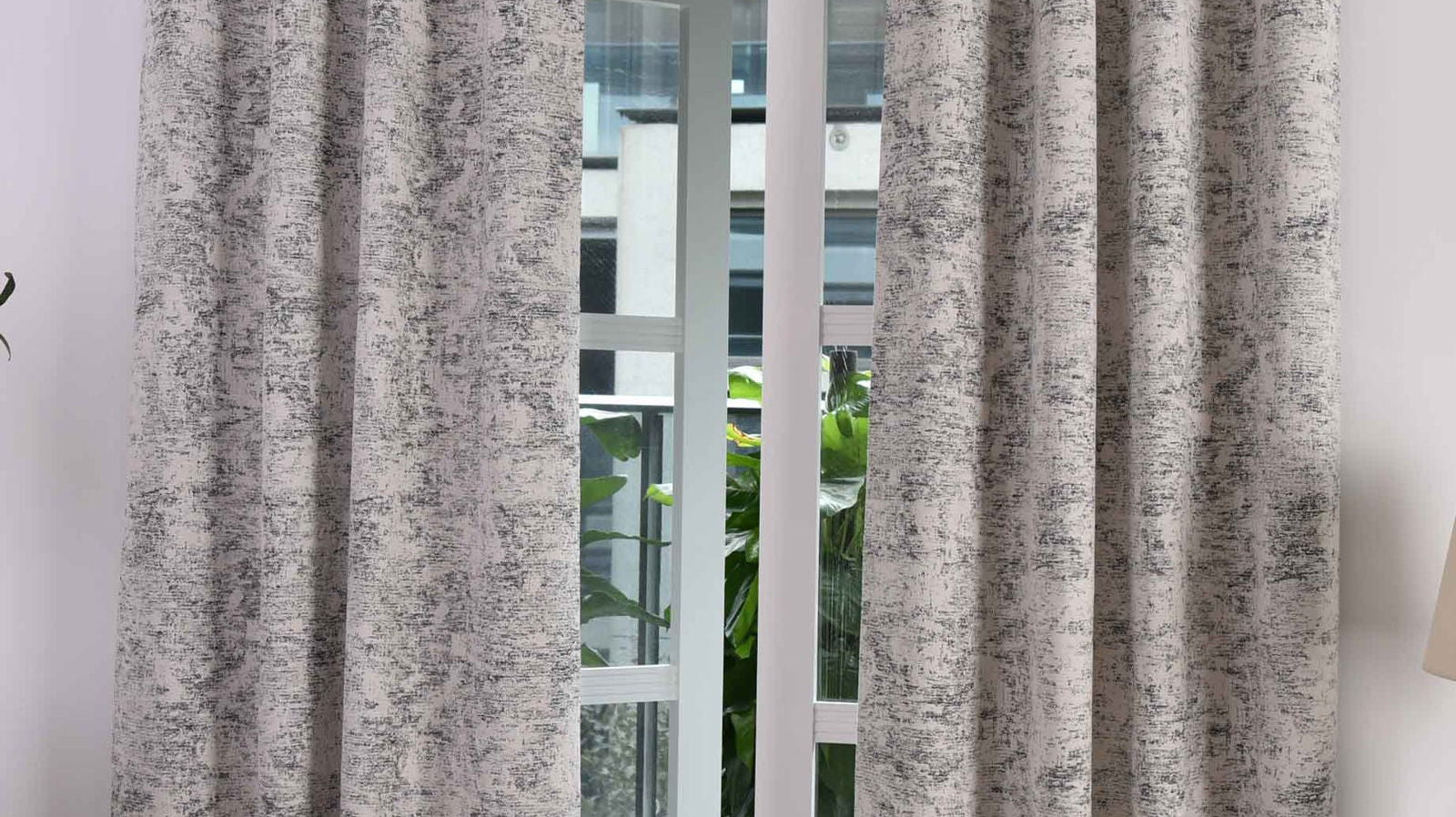 2er Set Vorhänge Wendevorhang HxB 245x140 cm Creme Schwarz Jacquard-Muster »VENEDIG« Beidseitig Nutzbar HellDunkel Kunststoffösen Flexibles Raumdesign 2023310-2