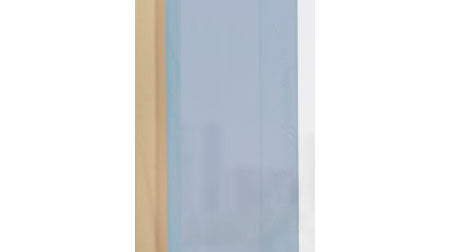 Flächenvorhang Schiebegardine Voile Uni transparent mit Paneelwagen und Beschwerungsstange 80600