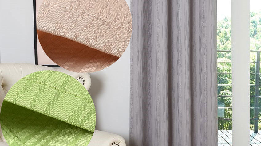 Vorhang Jacquard Deko Gardine Ösen feine Musterung blickdicht lichdurchlässig (Höhe x Breite cm) 20480