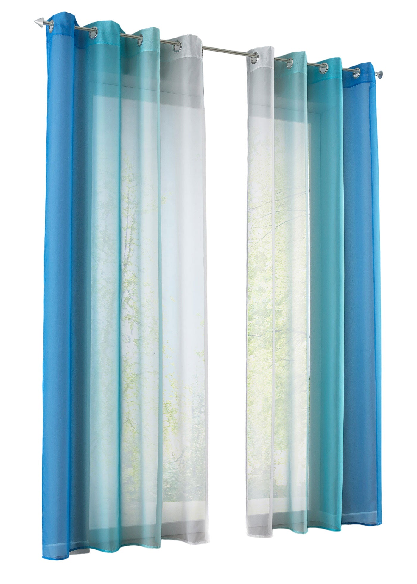 2er Pack Gardinen Vertikal Farbverlauf Druck Transparent »Modena« mit Ösen und Raffhalter, Vorhang, Dekoschal 10000183 Gardinen Set 10000183blautoene-crop_432e569d-e4f3-4b64-990e-e4607126057f | Gardinenbox.de