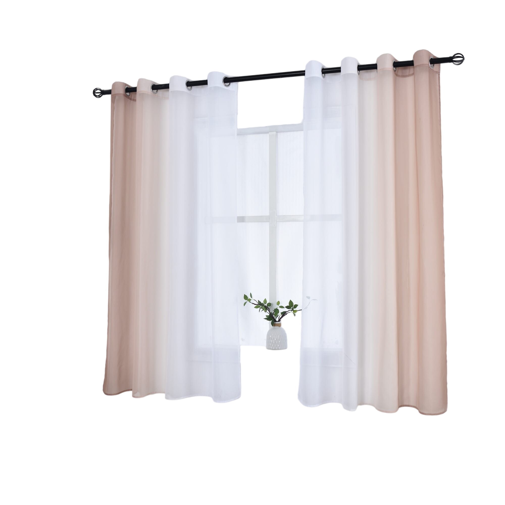 2er Pack Gardinen Vertikal Farbverlauf Druck Transparent »Modena« mit Ösen und Raffhalter, Vorhang, Dekoschal 10000183 Gardinen Set 10000183brauntoene-145crop_6dac031e-751f-48e1-a4a6-46df308ee493 | Gardinenbox.de