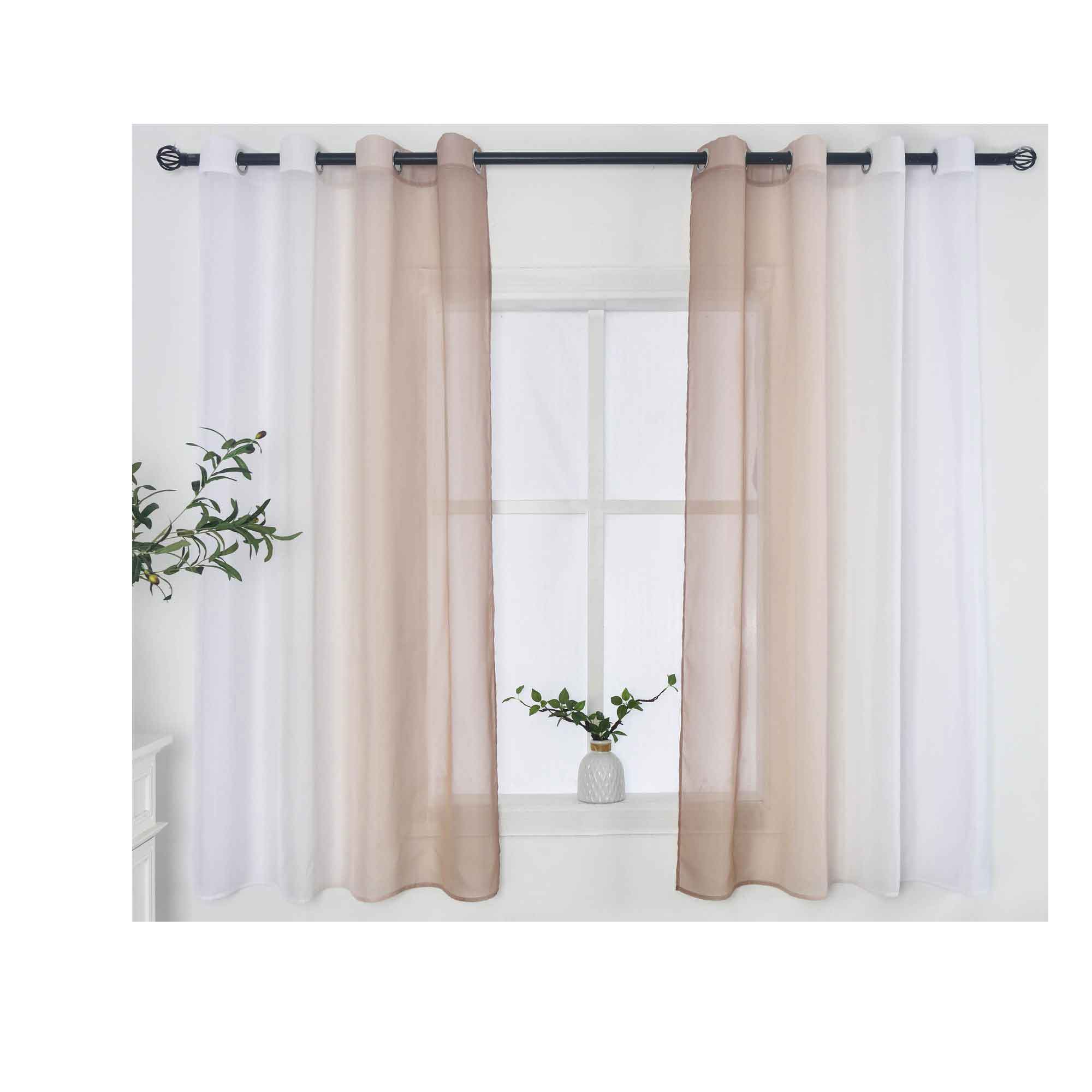 2er Pack Gardinen Vertikal Farbverlauf Druck Transparent »Modena« mit Ösen und Raffhalter, Vorhang, Dekoschal 10000183 Gardinen Set 10000183brauntoene-145crop_d7d3743e-1d70-4ae5-aeb1-fe5a62e40ff7 | Gardinenbox.de