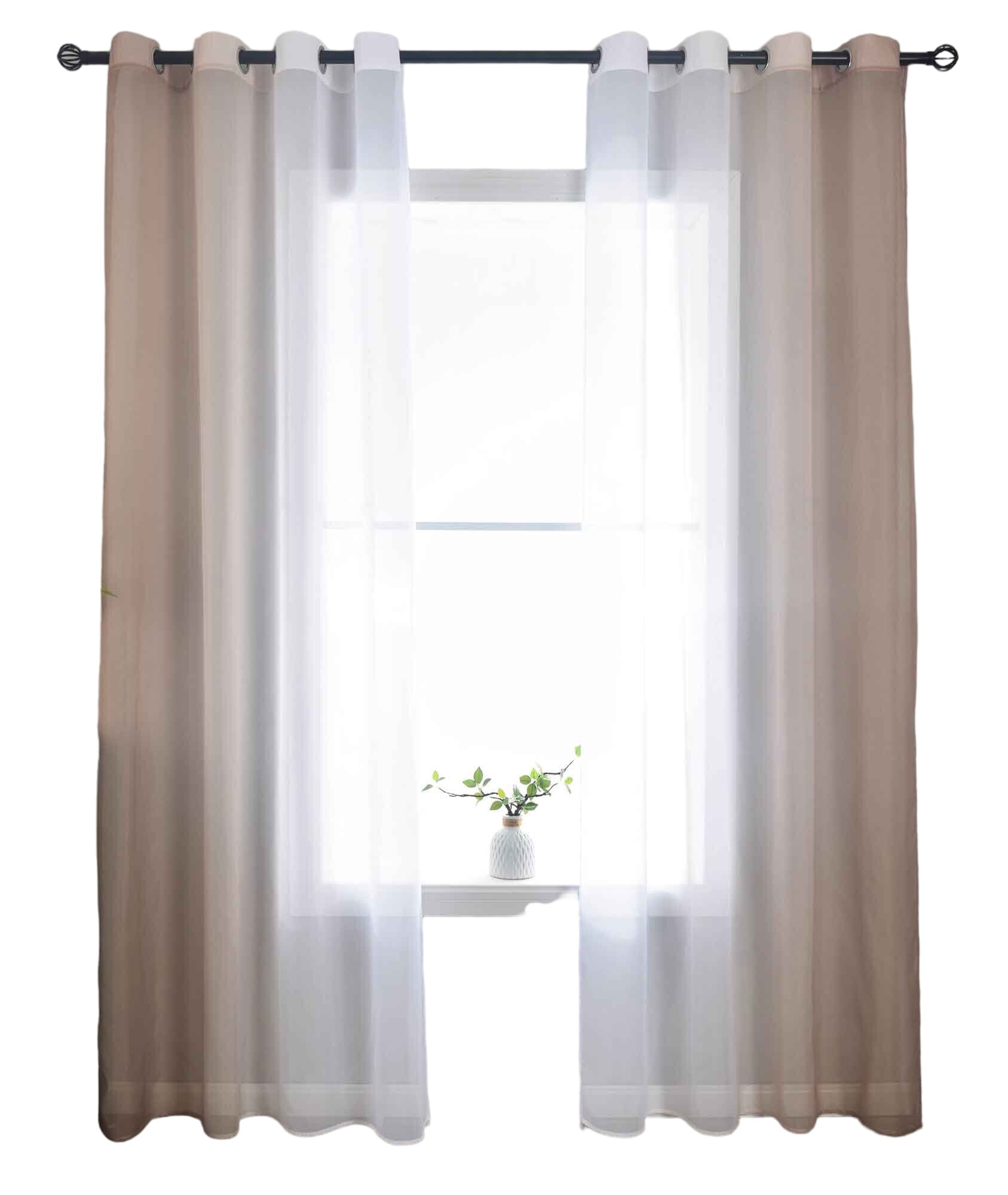 2er Pack Gardinen Vertikal Farbverlauf Druck Transparent »Modena« mit Ösen und Raffhalter, Vorhang, Dekoschal 10000183 Gardinen Set 10000183brauntoene-crop_b98772e0-6a7f-4707-a45a-910a2e855263 | Gardinenbox.de