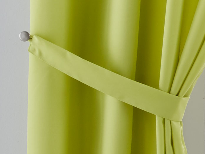 2er Set Vorhänge Blickdicht Gardinen Matt Lichtdurchlässig »PALERMO« mit Ösen und Raffhalter Dekoschal 10000265-2 Vorhang Set 10000265_limette | Gardinenbox.de