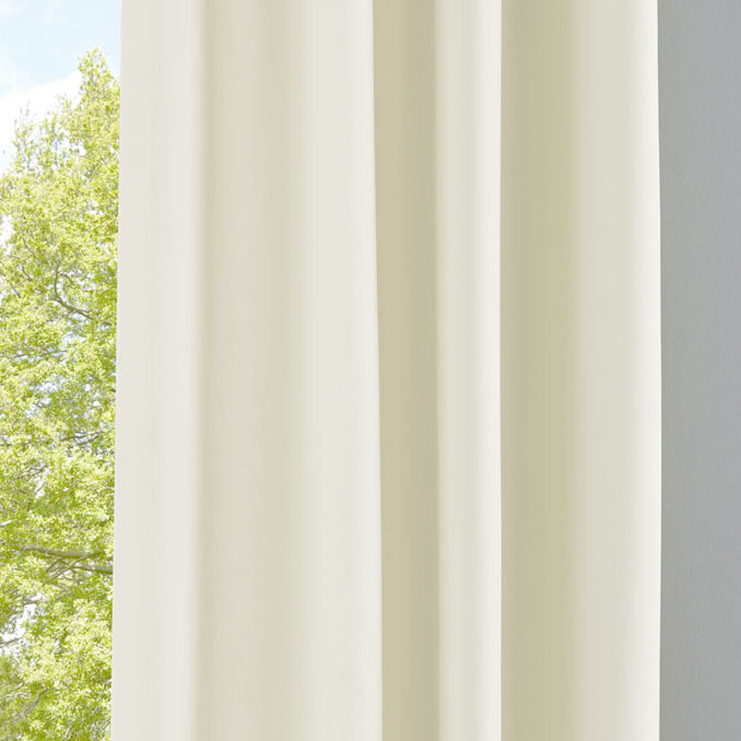 Vorhang Blickdicht Gardine Matt Lichtdurchlässig »PALERMO« mit Ösen und Raffhalter Dekoschal 10000265 Creme HxB 245x140 cm Vorhang 10000265creme | Gardinenbox.de