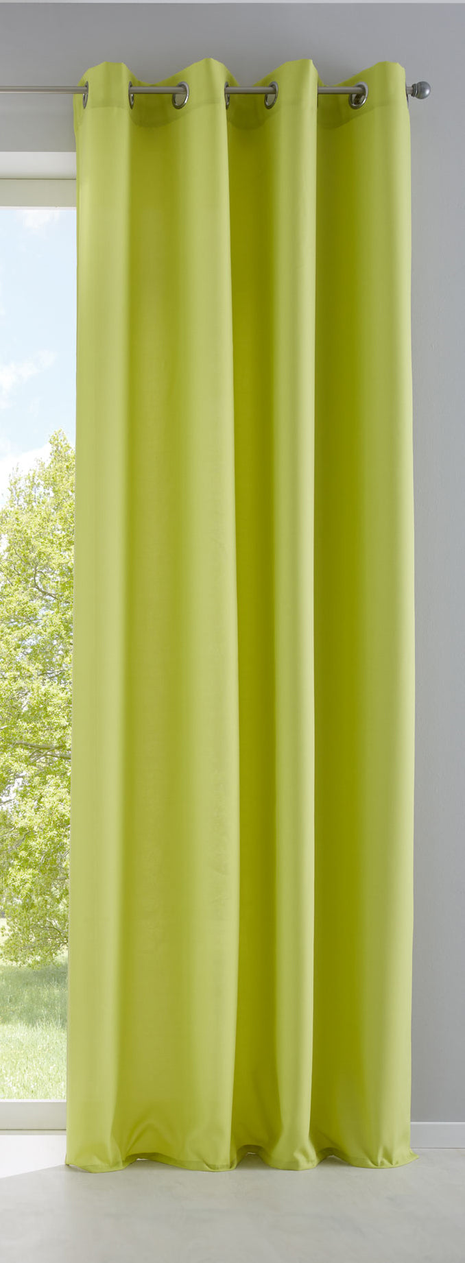 Vorhang Blickdicht Gardine Matt Lichtdurchlässig »PALERMO« mit Ösen und Raffhalter Dekoschal 10000265 Limette HxB 145x140 cm Vorhang 10000265limette_e9ec1d8a-c3a4-4a7c-85de-1f07b014a0d1 | Gardinenbox.de