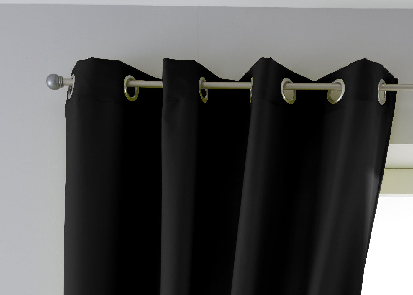 Vorhang Blickdicht Gardine Matt Lichtdurchlässig »PALERMO« mit Ösen und Raffhalter Dekoschal 10000265 Vorhang 10000265oesen_schwarz_4c114b9d-f60a-49ef-a16f-3e3318d1d135 | Gardinenbox.de