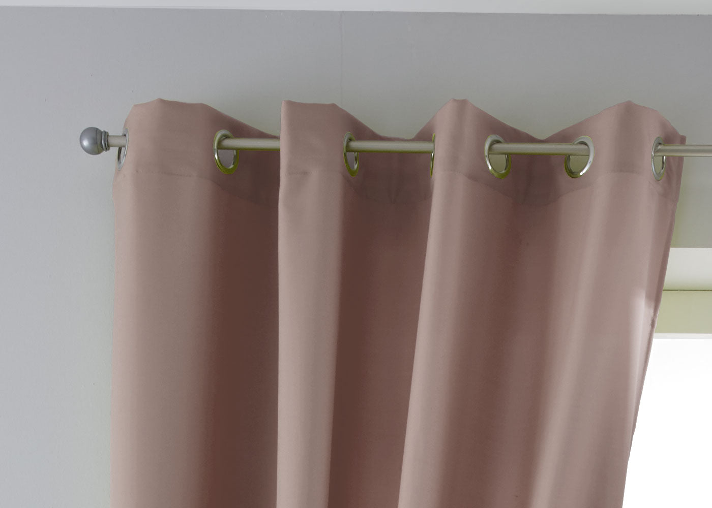 Vorhang Blickdicht Gardine Matt Lichtdurchlässig »PALERMO« mit Ösen und Raffhalter Dekoschal 10000265 Vorhang 10000265oesen_taupe_75f4c70a-7c5b-45a8-9852-99b3f46eb79d | Gardinenbox.de