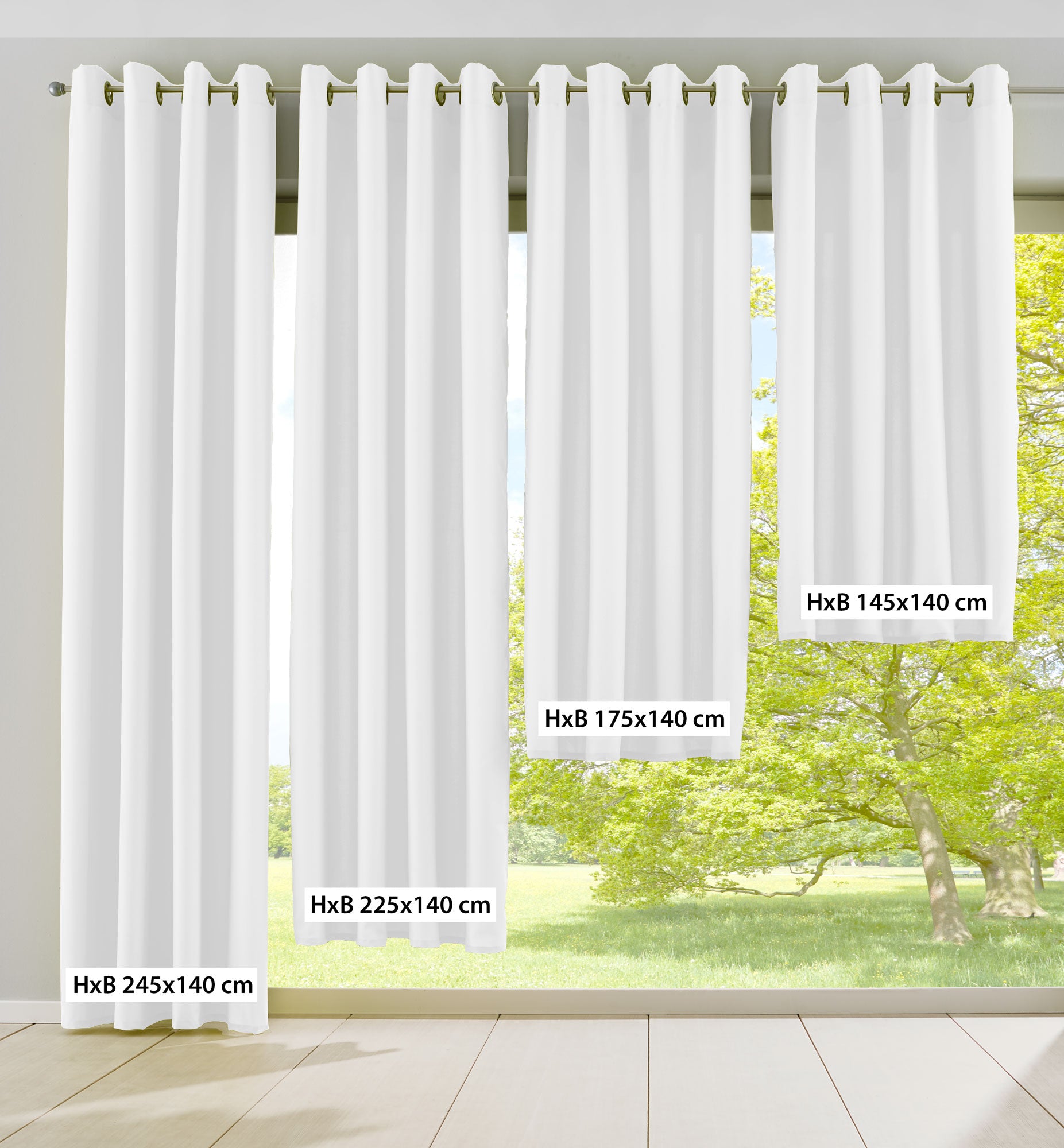 Vorhang Blickdicht Gardine Matt Lichtdurchlässig »PALERMO« mit Ösen und Raffhalter Dekoschal 10000265 Vorhang 10000265size_weiss_799e6d5f-d8fc-4fdc-813e-7e697cfa0449 | Gardinenbox.de
