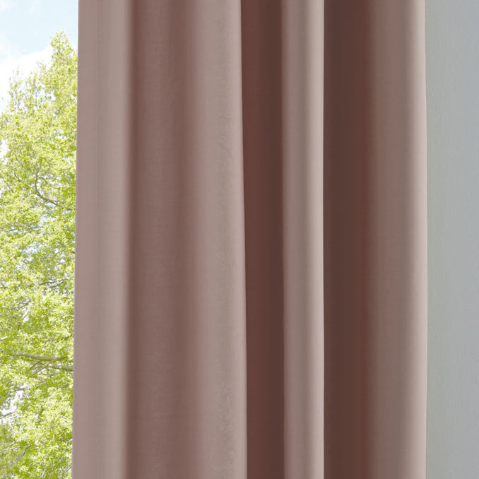 Vorhang Blickdicht Gardine Matt Lichtdurchlässig »PALERMO« mit Ösen und Raffhalter Dekoschal 10000265 Taupe HxB 245x140 cm Vorhang 10000265taupe | Gardinenbox.de