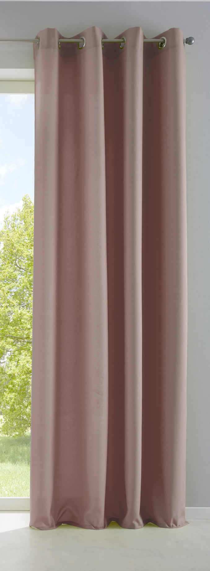 Vorhang Blickdicht Gardine Matt Lichtdurchlässig »PALERMO« mit Ösen und Raffhalter Dekoschal 10000265 Taupe HxB 175x140 cm Vorhang 10000265taupe_814c391b-603a-4d43-a6b0-f04544b47e0d | Gardinenbox.de
