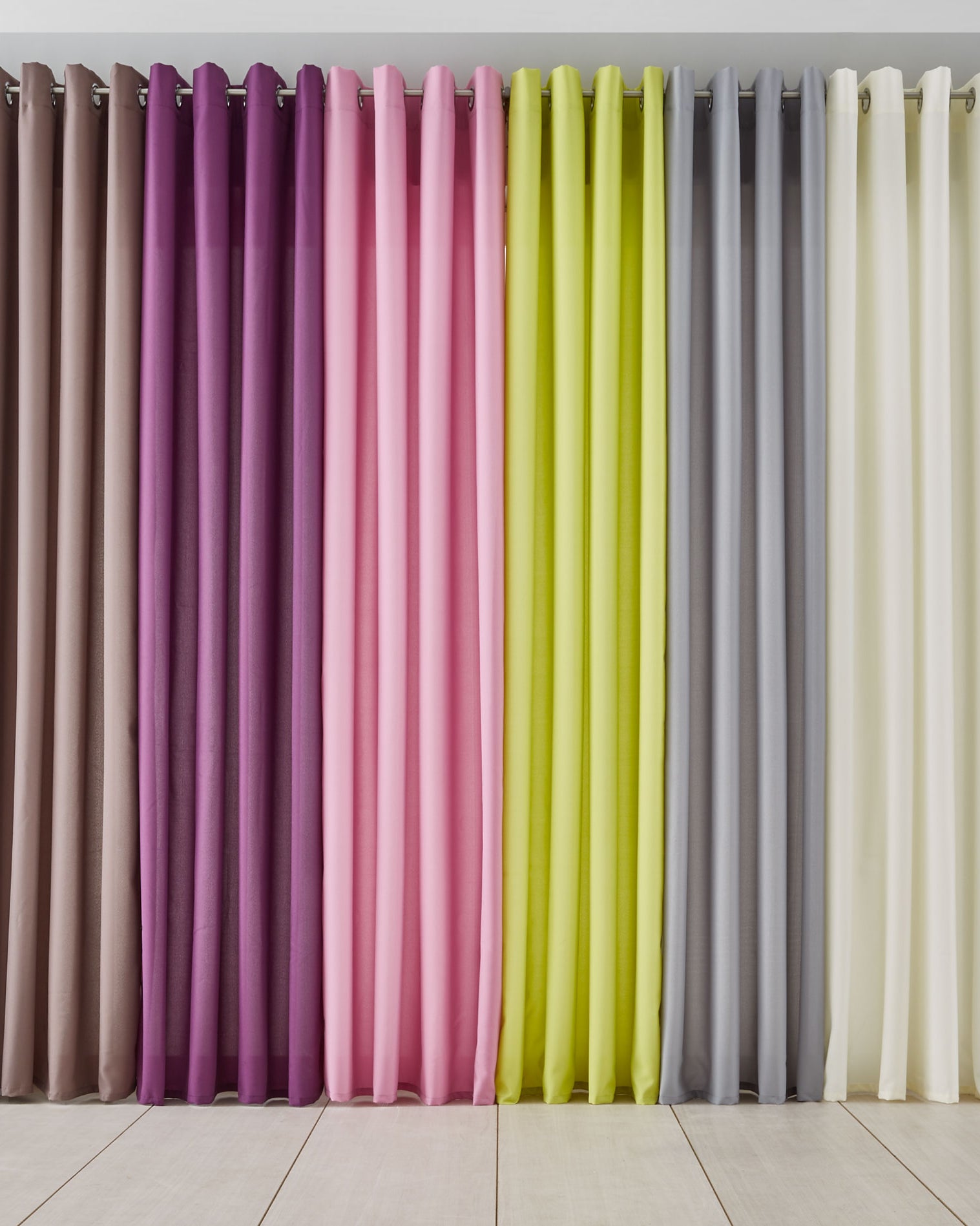 Vorhang Blickdicht Gardine Matt Lichtdurchlässig »PALERMO« mit Ösen und Raffhalter Dekoschal 10000265 Vorhang 10000265var | Gardinenbox.de