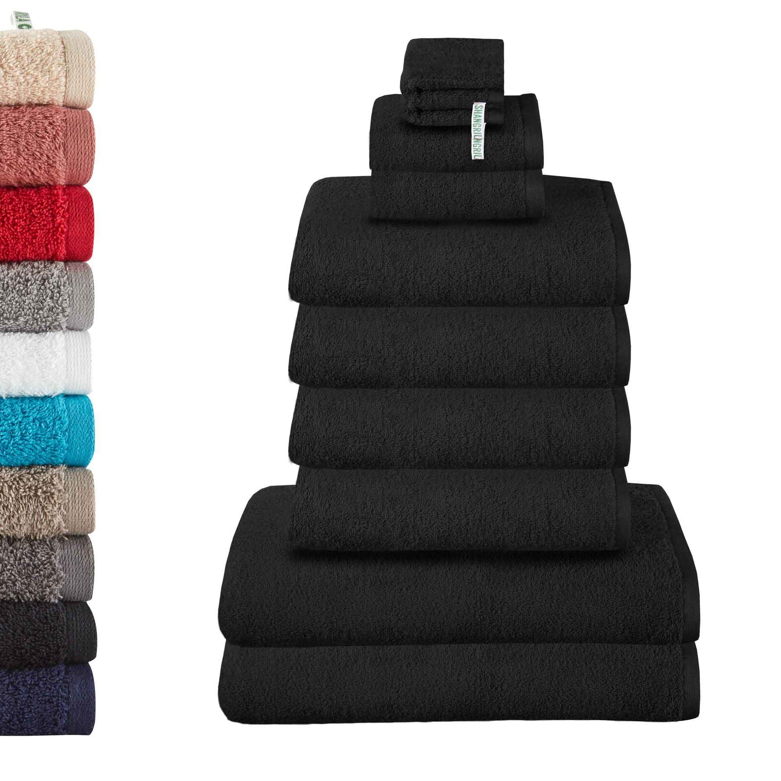 10er Set 2 Waschhandschuhe 15x20 cm 2 Gästetücher 30x50 4 Handtücher 50x100 cm 2 Badetücher BxL 70x140 cm »Montreal« 100% Bio Baumwolle 2020100-1-2-3-10er Schwarz 15x20, 30x50, 50x100, 70x140 cm Frottee 10er_Set_2_Waschhandschuhe_15x20_cm_2_Gastetucher_30x50_4_Handtucher_50x100_cm_2_Badetucher_BxL_70x140_cm_Montreal_100_Bio_Baumwolle_2020100-1-2-3-10er_-_Gardinenbox.de_-_-366690 | Gardinenbox.de