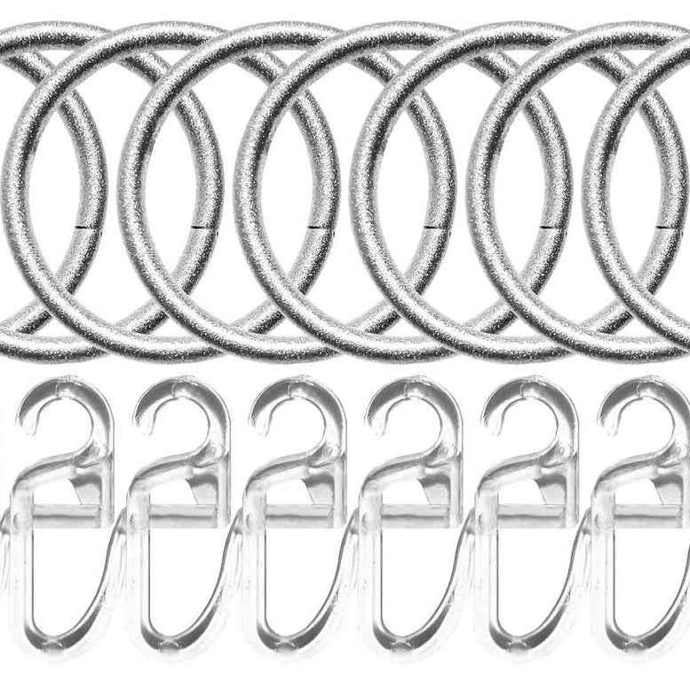 10er Set Gardinenringe mit Faltenlegehaken Ø 35/40mm »Köln« Gardinenstange 2021192 Silber Gardinen Zubehör 10er_Set_Gardinenringe_mit_Faltenlegehaken_O_35-40mm_Koln_Gardinenstange_2021192_-_Gardinenbox.de_-_-3667026 | Gardinenbox.de