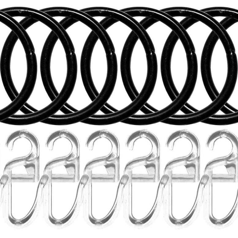10er Set Gardinenringe mit Faltenlegehaken Ø 35/40mm »Köln« Gardinenstange 2021192 Schwarz Gardinen Zubehör 10er_Set_Gardinenringe_mit_Faltenlegehaken_O_35-40mm_Koln_Gardinenstange_2021192_-_Gardinenbox.de_-_-3667042 | Gardinenbox.de