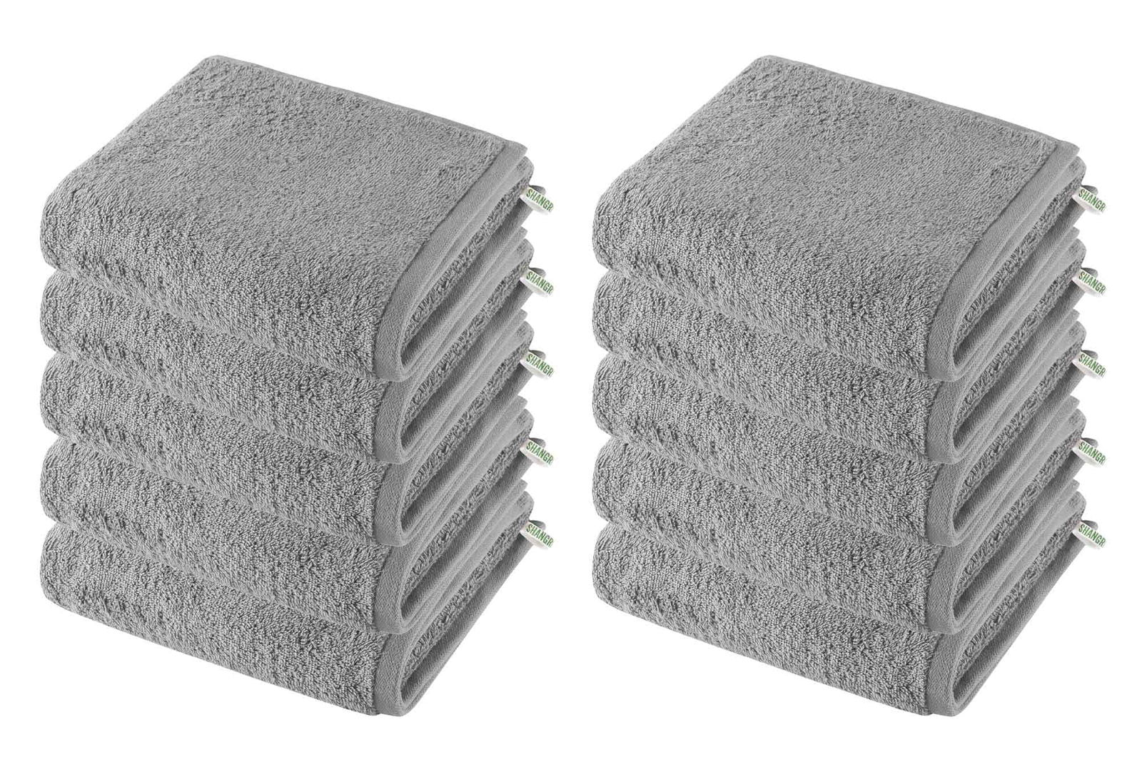 10er Set Handtücher Premium Qualität »Montreal« 500 g/m² 100% Bio Baumwolle Made in Green 2020102-10 Grau Frottee 10er_Set_Handtucher_Premium_Qualitat_Montreal_500_g-m_100_Bio_Baumwolle_Made_in_Green_2020102-10_-_Gardinenbox.de_-_-3667503 | Gardinenbox.de
