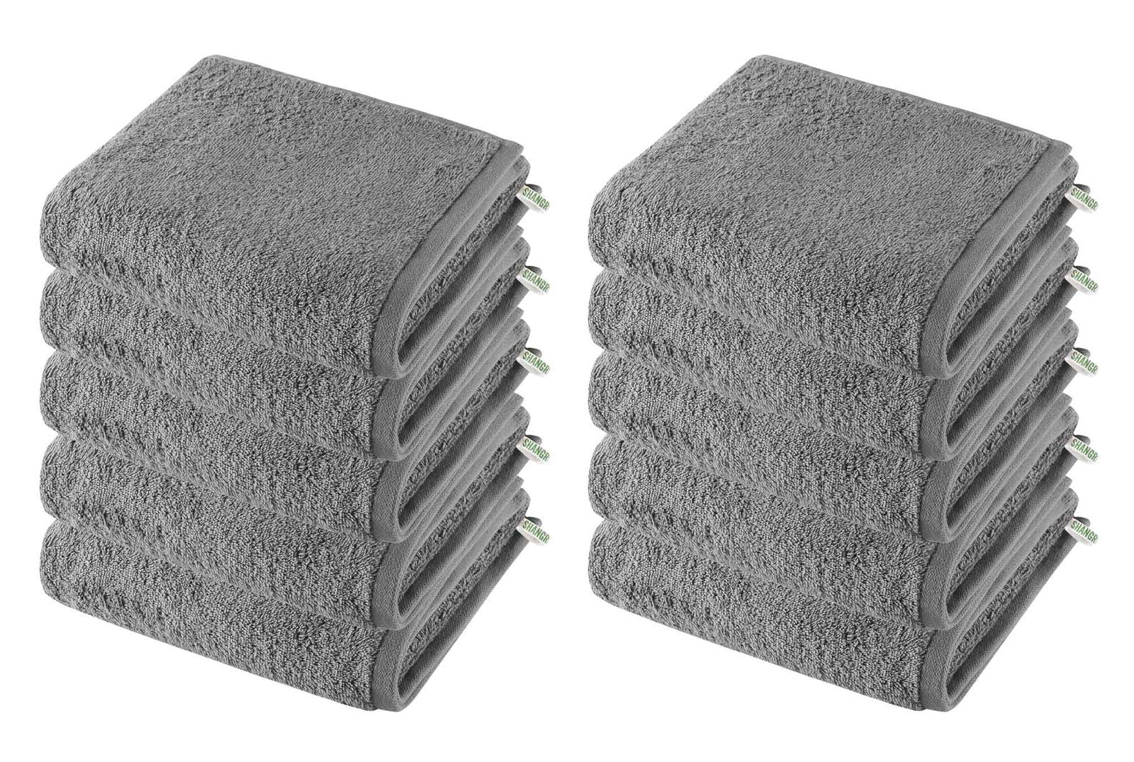10er Set Handtücher Premium Qualität »Montreal« 500 g/m² 100% Bio Baumwolle Made in Green 2020102-10 Dunkelgrau Frottee 10er_Set_Handtucher_Premium_Qualitat_Montreal_500_g-m_100_Bio_Baumwolle_Made_in_Green_2020102-10_-_Gardinenbox.de_-_-3667547 | Gardinenbox.de