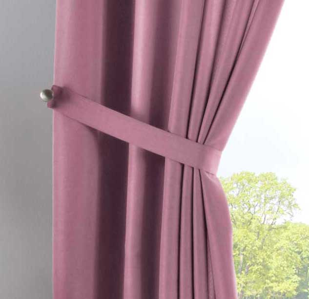 2er Set Vorhänge Verdeckte Schlaufen Cationic »JENA« Blickdicht Leinen Optik Gardinen Meliert Gardinenband mit Raffhalter 2019037-2 Vorhang Set 2019037_03_rosa | Gardinenbox.de