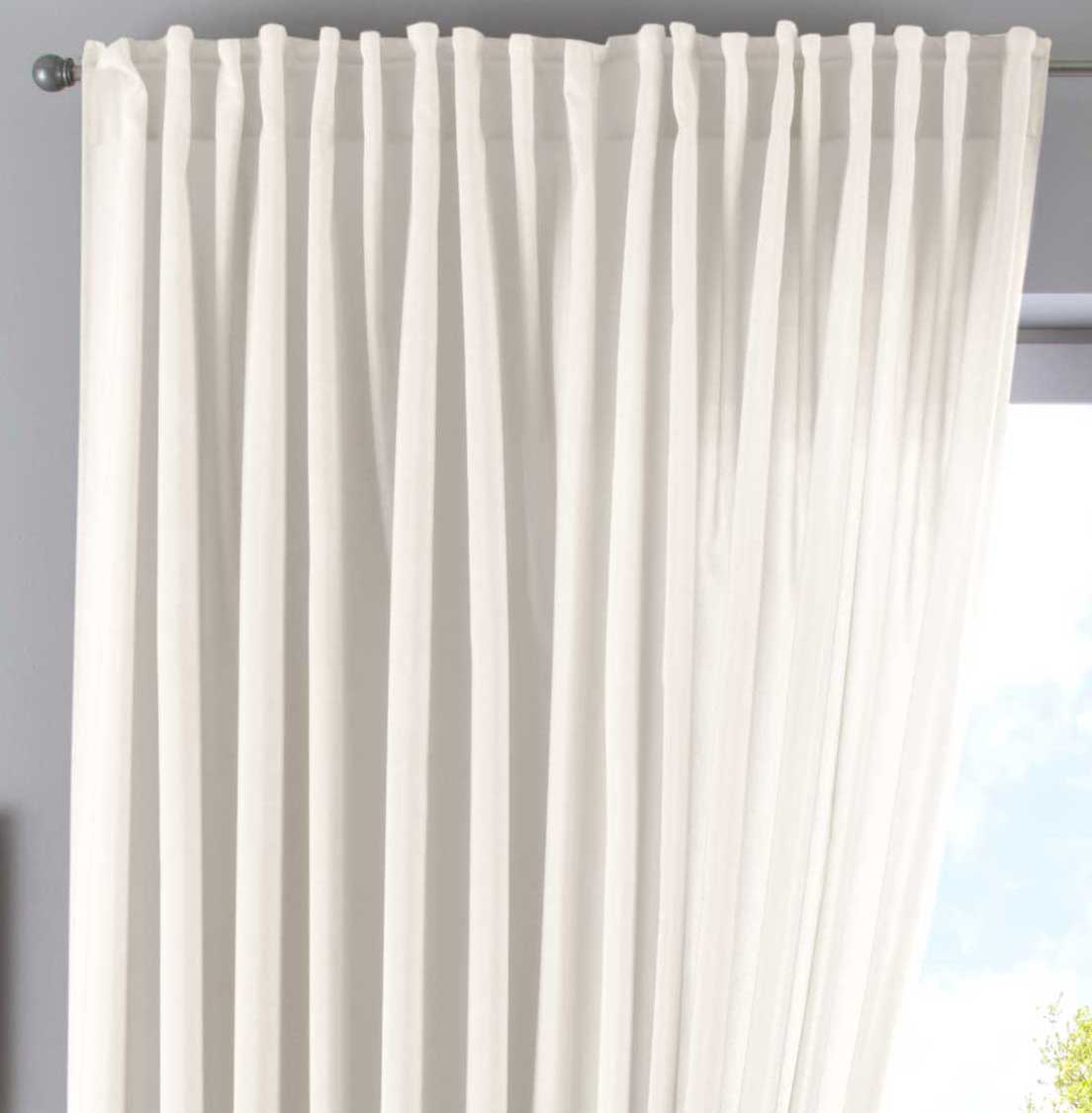 Vorhang Verdeckte Schlaufen Cationic »JENA« Blickdicht Leinen Optik Gardine Meliert Gardinenband mit Raffhalter 2019037 Creme HxB 250x300 cm Vorhang 2019037creme-breit | Gardinenbox.de