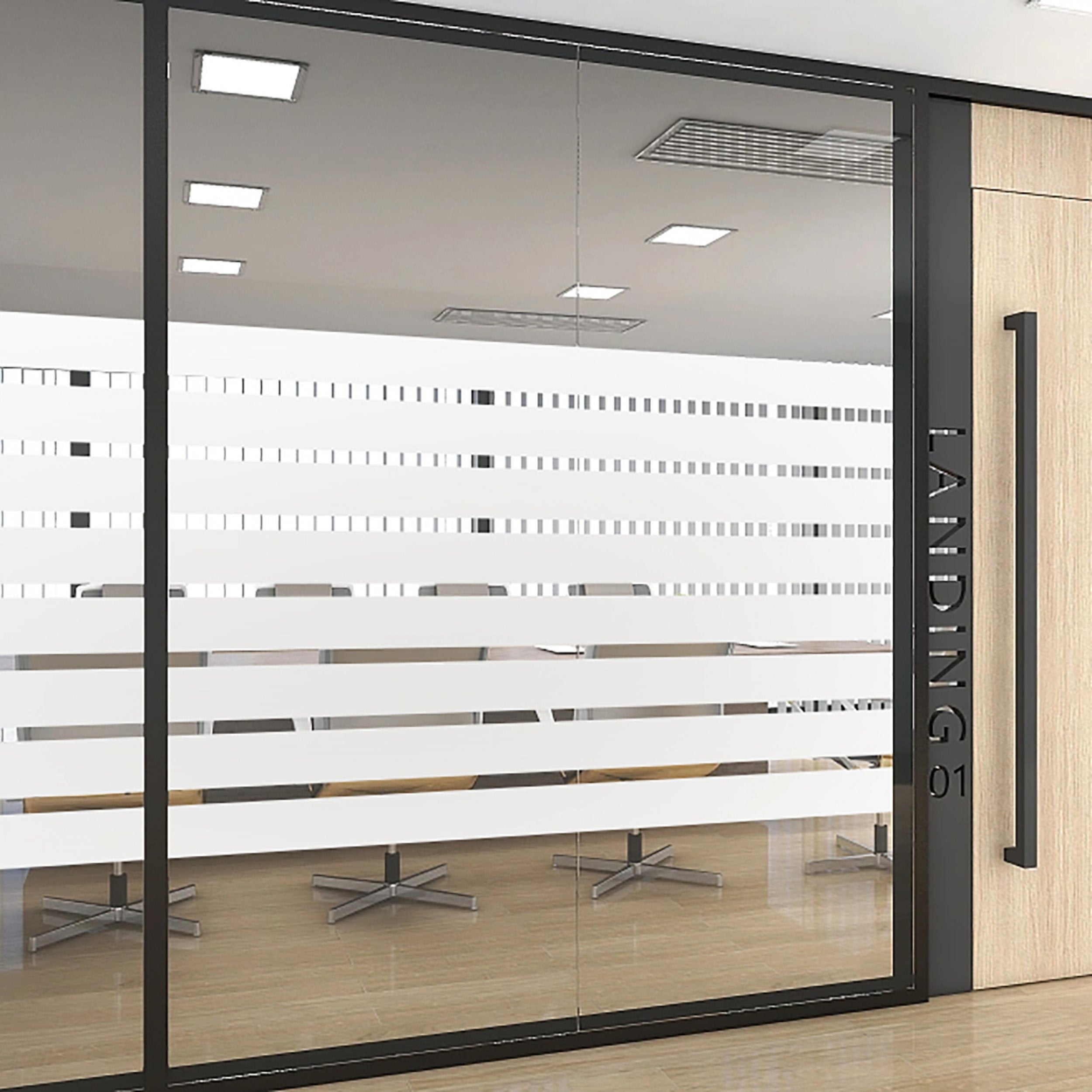 Fensterfolie selbsthaftend Sichtschutzfolie Anti-UV statische Haftung Folie selbstklebend 201916000 Folien 201916000streifen_10_cm-extra_4c493d23-b813-4228-b73f-c4cf57bbcab1 | Gardinenbox.de