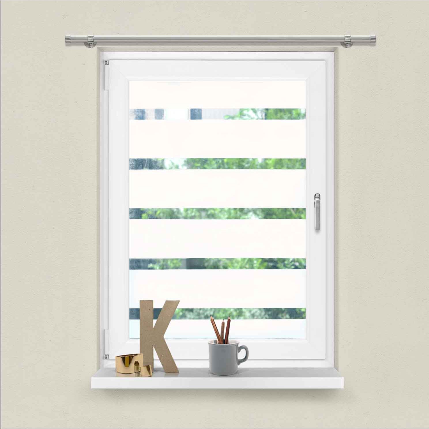 Fensterfolie selbsthaftend Sichtschutzfolie Anti-UV statische Haftung Folie selbstklebend 201916000 Streifen 10 cm 67x200 cm Folien 201916000streifen_10_cm_aafb75b6-4b29-4f1c-a74e-bc5585115ec0 | Gardinenbox.de