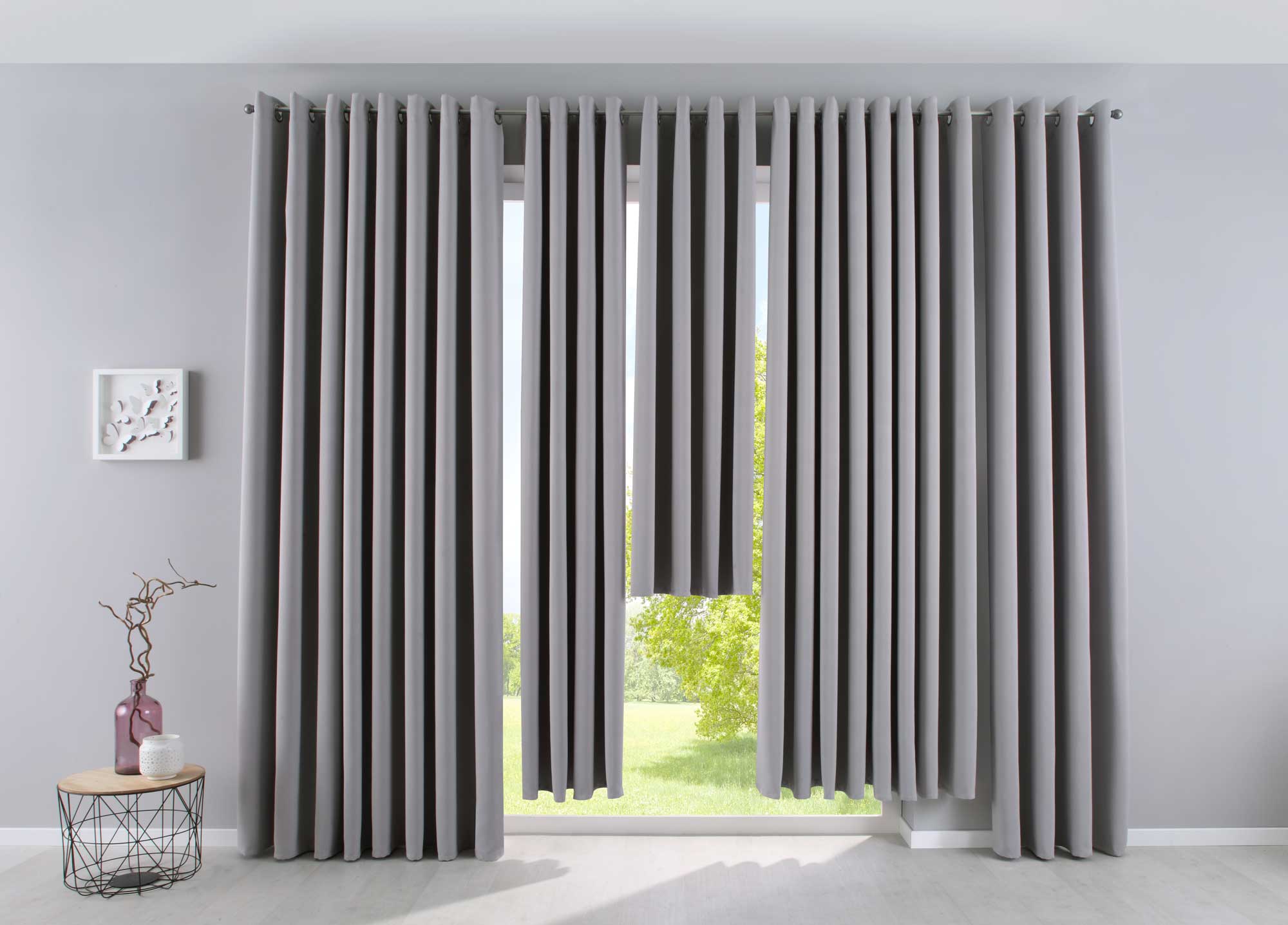 Vorhang Blickdicht »NewYork« 1er-Pack Thermo-Gardine Verdunkelungsvorhang Blackout Ösen schalldämmend UV-Schutz Raffhalter 201920600 Vorhang 2019201600-01_g2_7 | Gardinenbox.de