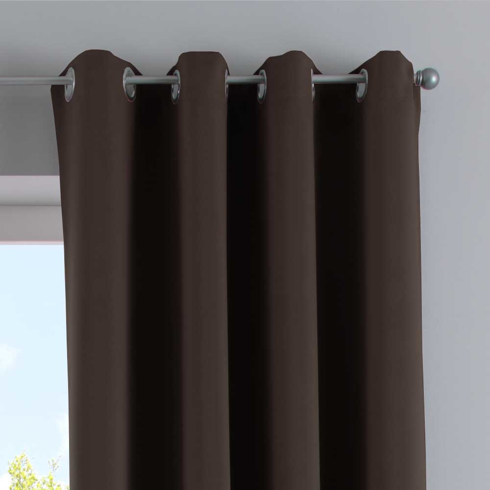 Vorhänge Blickdicht »NewYork« 2er-Pack Thermo-Gardinen Verdunkelungsvorhang Blackout Ösen schalldämmend UV-Schutz Raffhalter 201920600-2 Vorhang Set 201920600_braun_3_e45f108e-d11f-4a1c-83b1-370fe3eb5074 | Gardinenbox.de