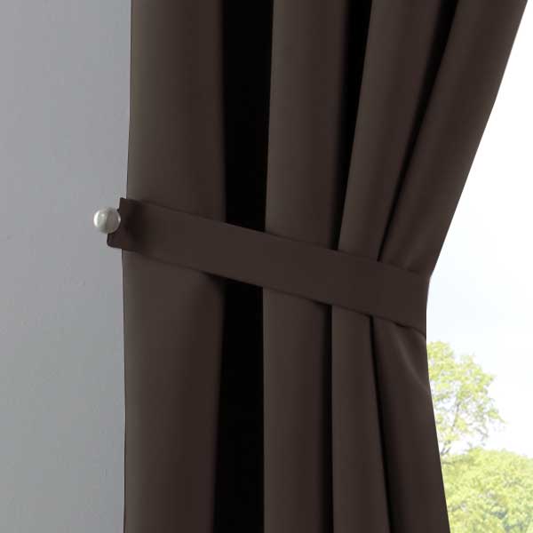 Vorhang Blickdicht »NewYork« 1er-Pack Thermo-Gardine Verdunkelungsvorhang Blackout Ösen schalldämmend UV-Schutz Raffhalter 201920600 Vorhang 201920600_braun_4 | Gardinenbox.de