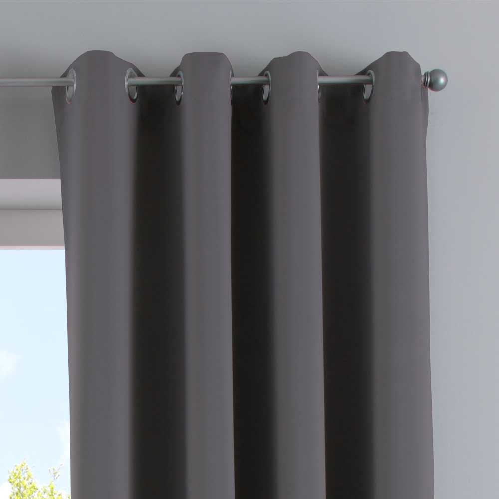 Vorhänge Blickdicht »NewYork« 2er-Pack Thermo-Gardinen Verdunkelungsvorhang Blackout Ösen schalldämmend UV-Schutz Raffhalter 201920600-2 Vorhang Set 201920600_dunkelgrau_3_dbfdd2a3-22da-4b38-a5f7-c1ab964c8d28 | Gardinenbox.de