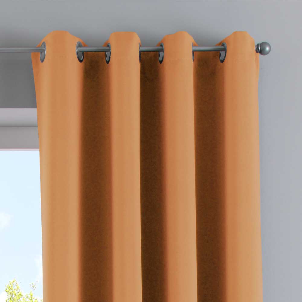 Vorhang Blickdicht »NewYork« 1er-Pack Thermo-Gardine Verdunkelungsvorhang Blackout Ösen schalldämmend UV-Schutz Raffhalter 201920600 Vorhang 201920600_orange_3 | Gardinenbox.de
