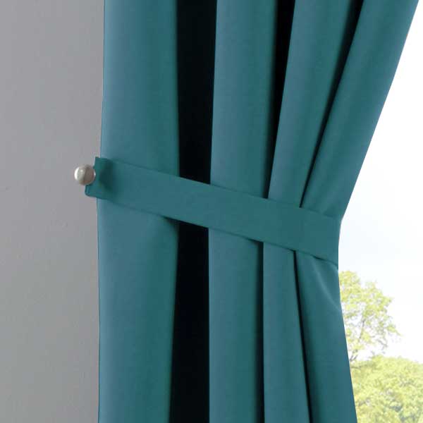 Vorhänge Blickdicht »NewYork« 2er-Pack Thermo-Gardinen Verdunkelungsvorhang Blackout Ösen schalldämmend UV-Schutz Raffhalter 201920600-2 Vorhang Set 201920600_petrol_4_b3c6fe11-4091-457e-b965-83090bb33070 | Gardinenbox.de