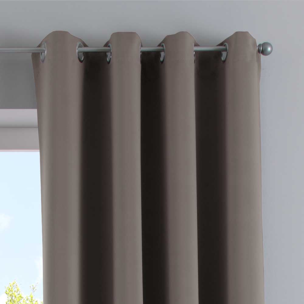 Vorhänge Blickdicht »NewYork« 2er-Pack Thermo-Gardinen Verdunkelungsvorhang Blackout Ösen schalldämmend UV-Schutz Raffhalter 201920600-2 Vorhang Set 201920600_taupe_3_14c501d2-694a-49c7-b1dc-d19765ab35f3 | Gardinenbox.de