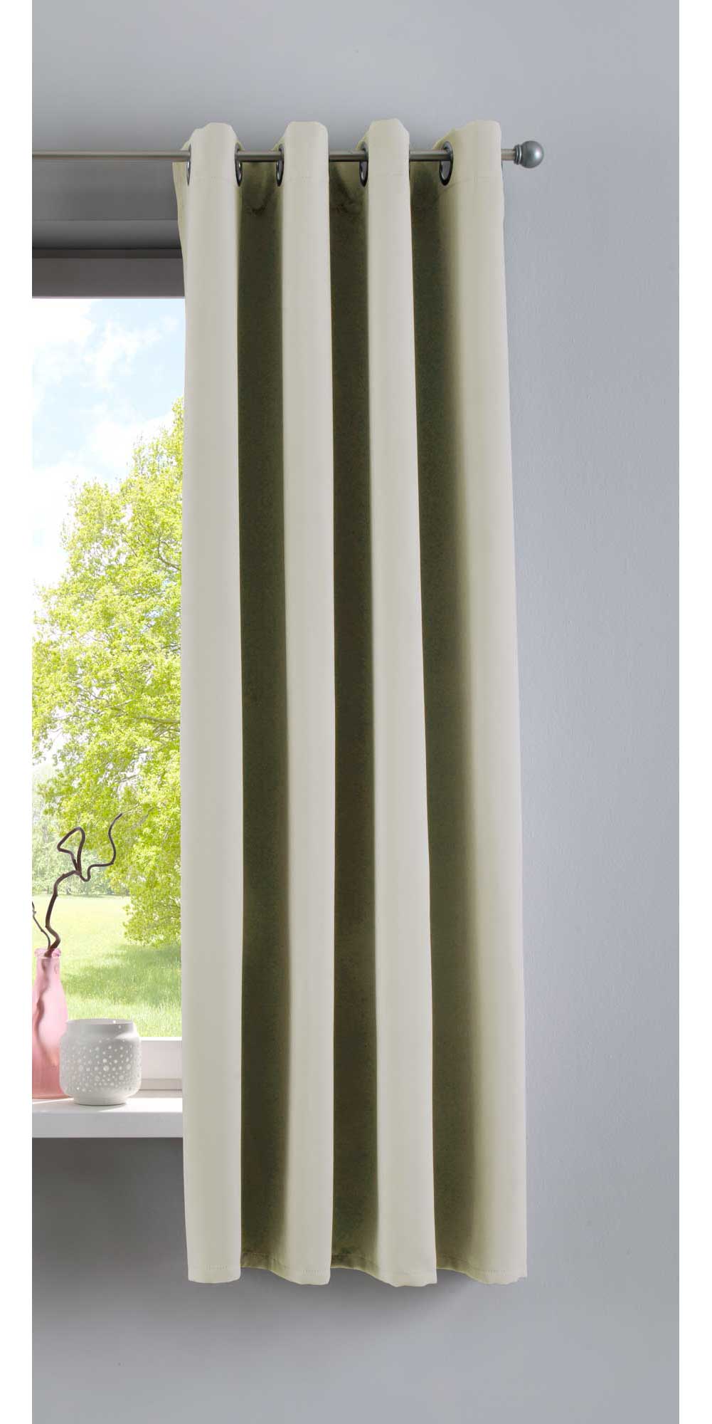 Vorhang Blickdicht »NewYork« 1er-Pack Thermo-Gardine Verdunkelungsvorhang Blackout Ösen schalldämmend UV-Schutz Raffhalter 201920600 Beige HxB 160x140 cm Vorhang 201920600beige-160 | Gardinenbox.de
