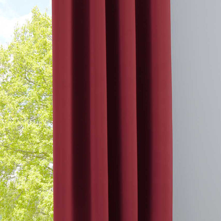 Vorhang Blickdicht »NewYork« 1er-Pack Thermo-Gardine Verdunkelungsvorhang Blackout Ösen schalldämmend UV-Schutz Raffhalter 201920600 Bordeaux HxB 225x140 cm Vorhang 201920600bordeaux | Gardinenbox.de