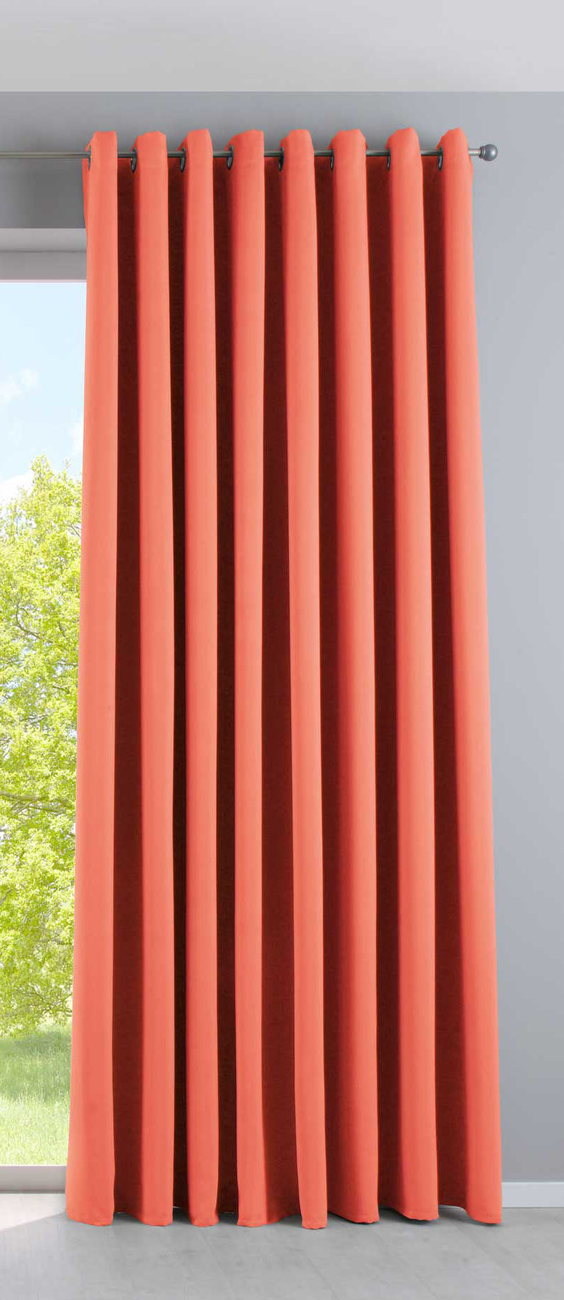 Vorhang Blickdicht »NewYork« 1er-Pack Thermo-Gardine Verdunkelungsvorhang Blackout Ösen schalldämmend UV-Schutz Raffhalter 201920600 Coralle HxB 225x295 cm Vorhang 201920600coralle-295_46d17106-553f-4b34-9d89-86766ee5b28d | Gardinenbox.de