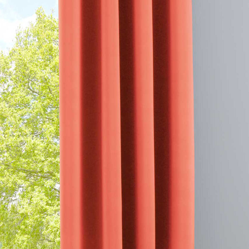 Vorhang Blickdicht »NewYork« 1er-Pack Thermo-Gardine Verdunkelungsvorhang Blackout Ösen schalldämmend UV-Schutz Raffhalter 201920600 Coralle HxB 225x140 cm Vorhang 201920600coralle | Gardinenbox.de