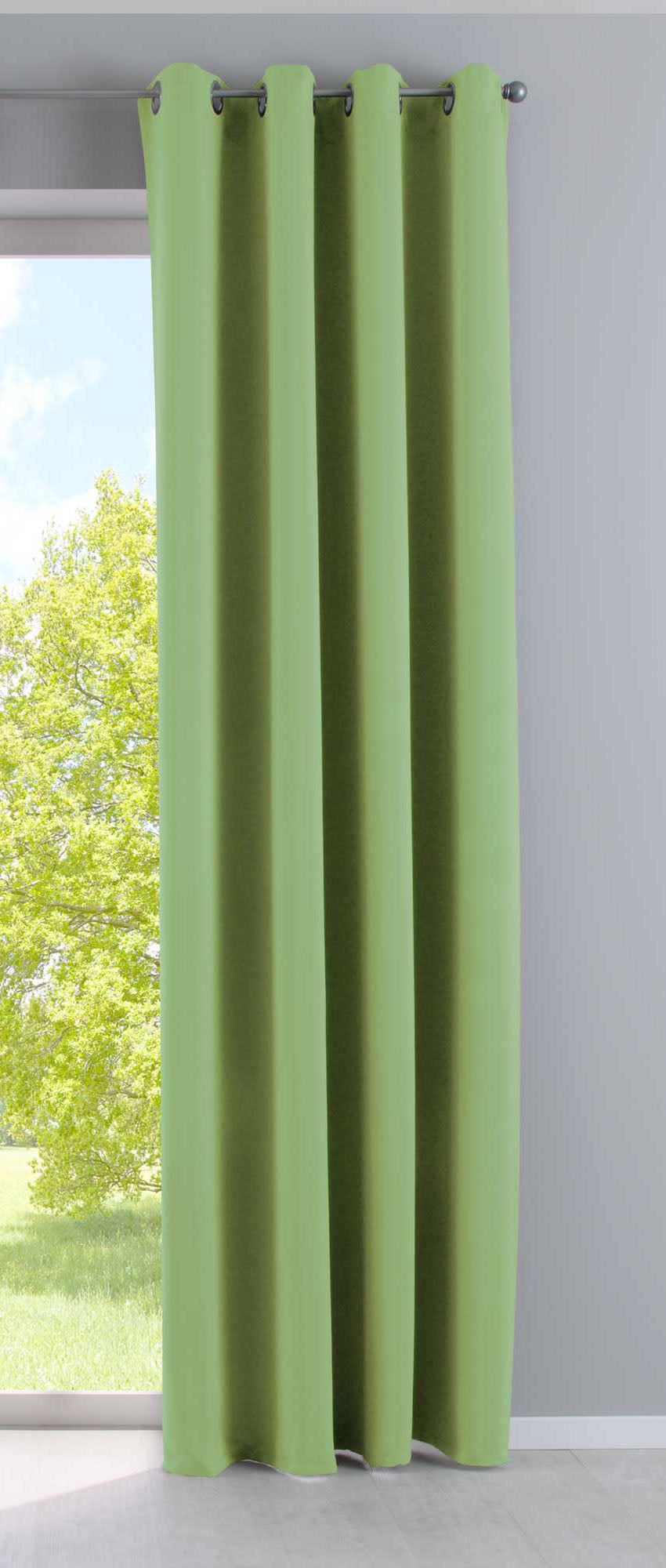 Vorhang Blickdicht »NewYork« 1er-Pack Thermo-Gardine Verdunkelungsvorhang Blackout Ösen schalldämmend UV-Schutz Raffhalter 201920600 Grün HxB 245x140 cm Vorhang 201920600gruen_839aa83d-d0b9-4ee8-8f72-848fba4281a8 | Gardinenbox.de