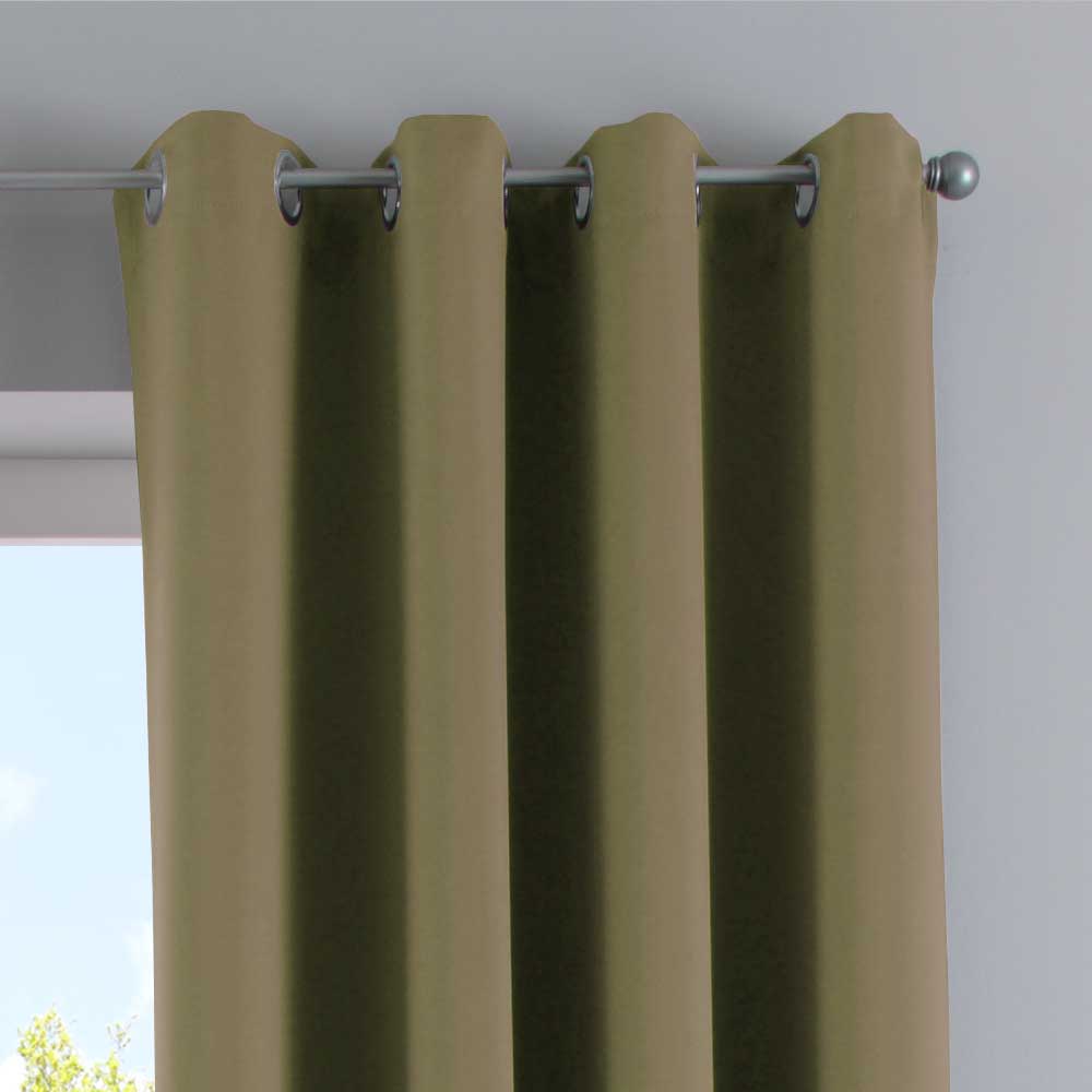 Vorhänge Blickdicht »NewYork« 2er-Pack Thermo-Gardinen Verdunkelungsvorhang Blackout Ösen schalldämmend UV-Schutz Raffhalter 201920600-2 Vorhang Set 201920600oliv_3_7ab51034-04c1-42dd-9f7c-8427a7473809 | Gardinenbox.de