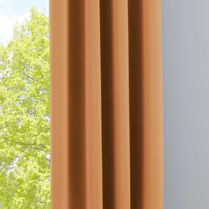 Vorhang Blickdicht »NewYork« 1er-Pack Thermo-Gardine Verdunkelungsvorhang Blackout Ösen schalldämmend UV-Schutz Raffhalter 201920600 Orange HxB 225x140 cm Vorhang 201920600orange | Gardinenbox.de