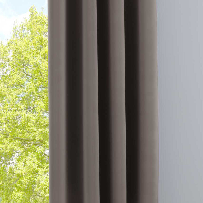 Vorhang Blickdicht »NewYork« 1er-Pack Thermo-Gardine Verdunkelungsvorhang Blackout Ösen schalldämmend UV-Schutz Raffhalter 201920600 Taupe HxB 225x140 cm Vorhang 201920600taupe | Gardinenbox.de