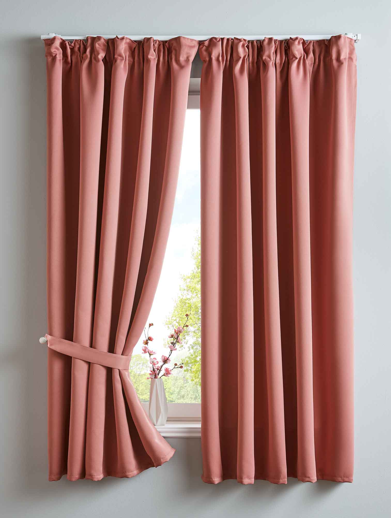 2er Set Verdunkelungsvorhänge Blickdicht »NewYork« verdeckte Schlaufen Thermo-Gardine Blackout schalldämmend Kräuselband 202020610-2 Altrosa HxB 160x140 cm Vorhang Set 202020610-2altrosa-160 | Gardinenbox.de