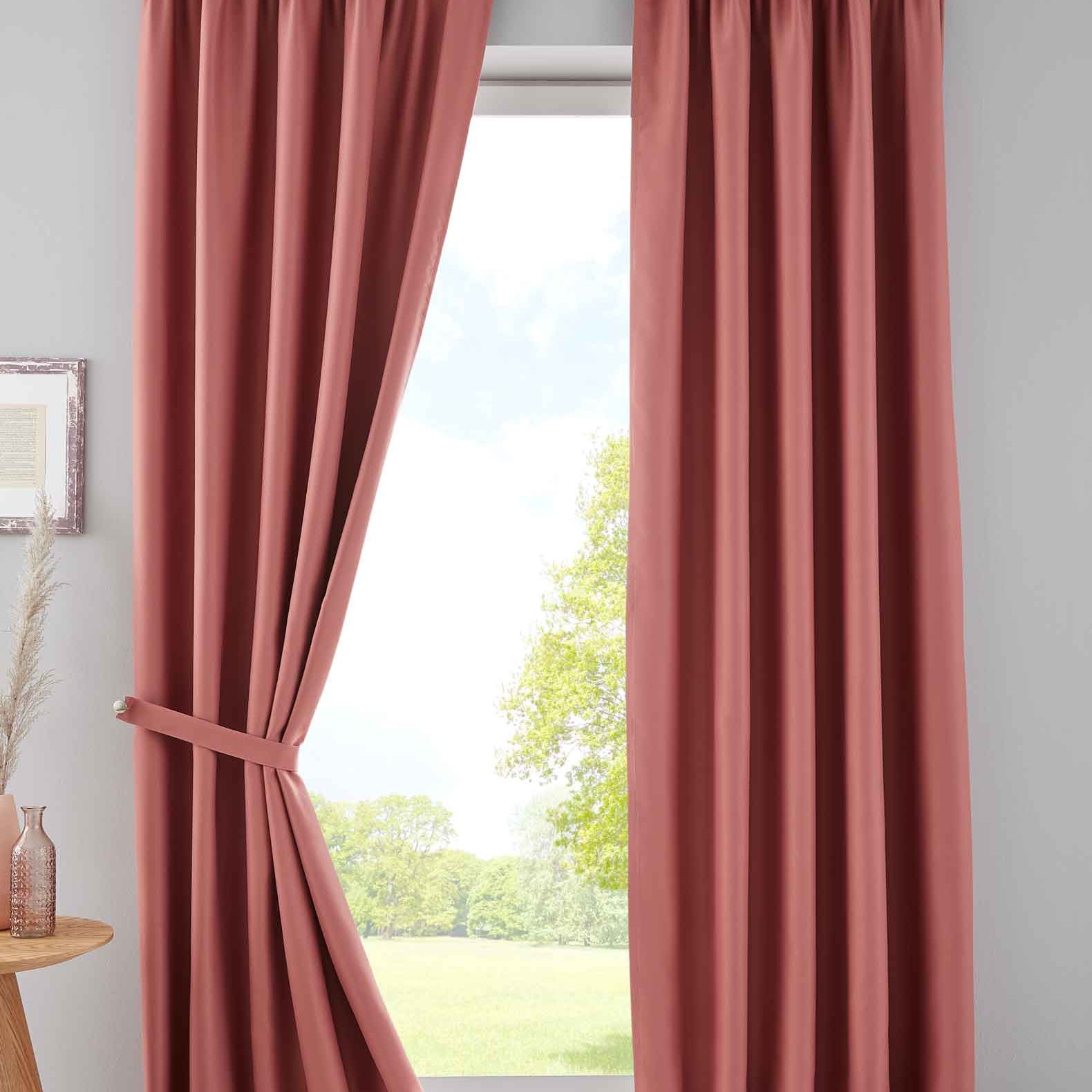 2er Set Verdunkelungsvorhänge Blickdicht »NewYork« verdeckte Schlaufen Thermo-Gardine Blackout schalldämmend Kräuselband 202020610-2 Altrosa HxB 225x295 cm Vorhang Set 202020610-2altrosa | Gardinenbox.de