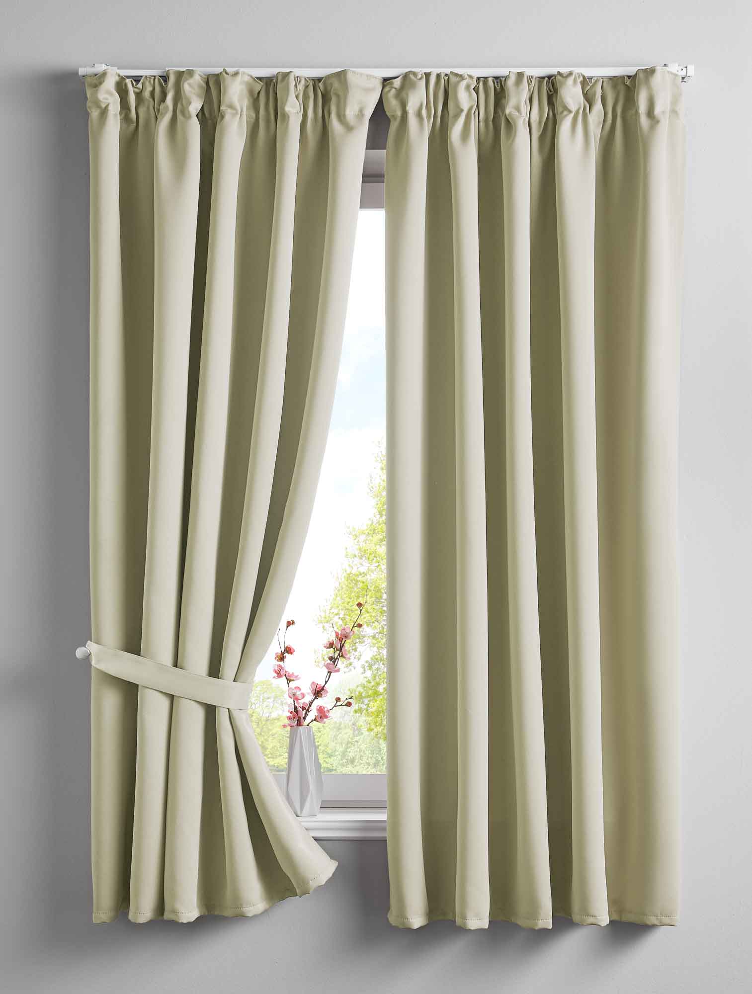 2er Set Verdunkelungsvorhänge Blickdicht »NewYork« verdeckte Schlaufen Thermo-Gardine Blackout schalldämmend Kräuselband 202020610-2 Beige HxB 160x140 cm Vorhang Set 202020610-2beige-160 | Gardinenbox.de