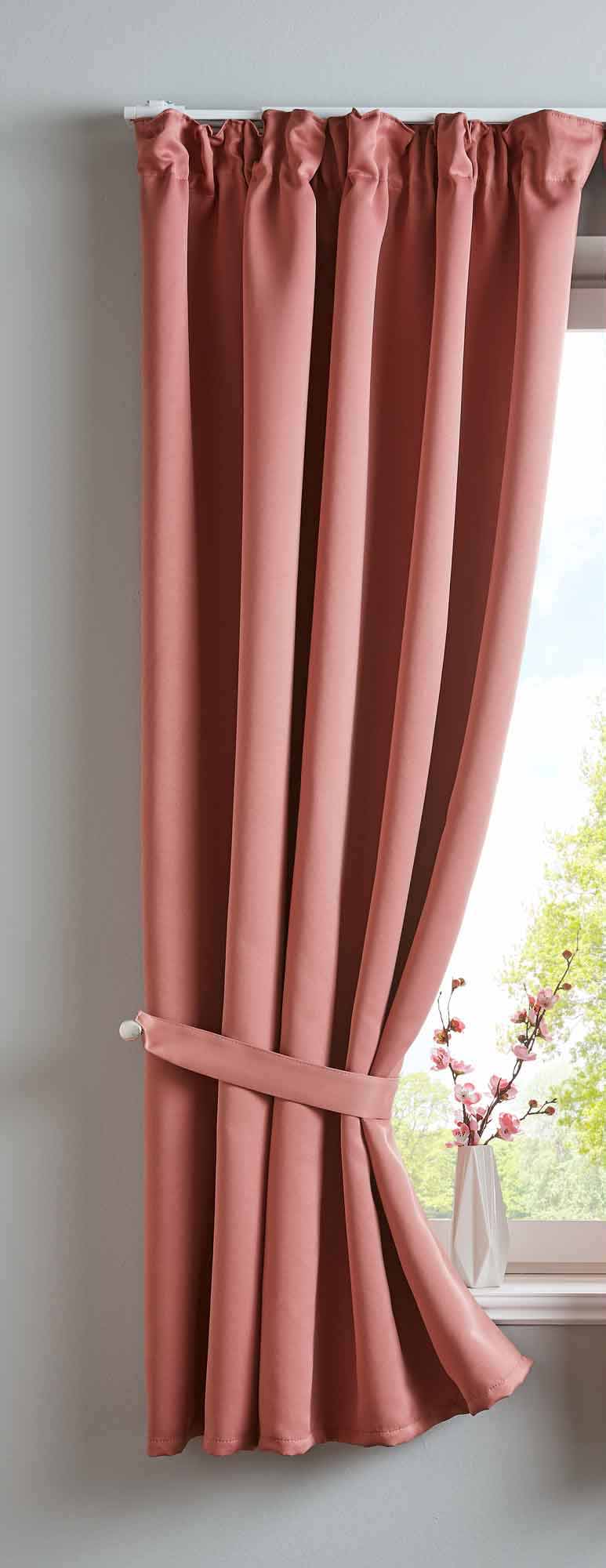 Vorhang Blickdicht »NewYork« verdeckte Schlaufen 1er-Pack Thermo-Gardine Verdunkelungsvorhang Blackout schalldämmend Kräuselband Raffhalter 202020610 Altrosa HxB 160x140 cm Vorhang 202020610altrosa-160 | Gardinenbox.de