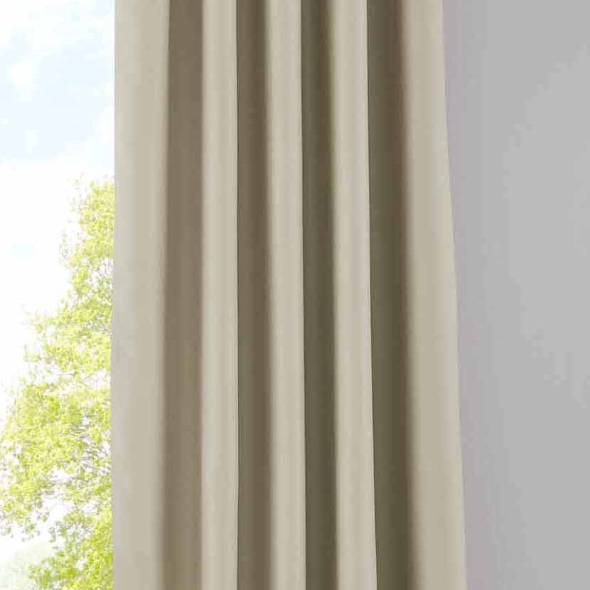 Vorhang Blickdicht »NewYork« verdeckte Schlaufen 1er-Pack Thermo-Gardine Verdunkelungsvorhang Blackout schalldämmend Kräuselband Raffhalter 202020610 Beige HxB 245x295 cm Vorhang 202020610beige | Gardinenbox.de