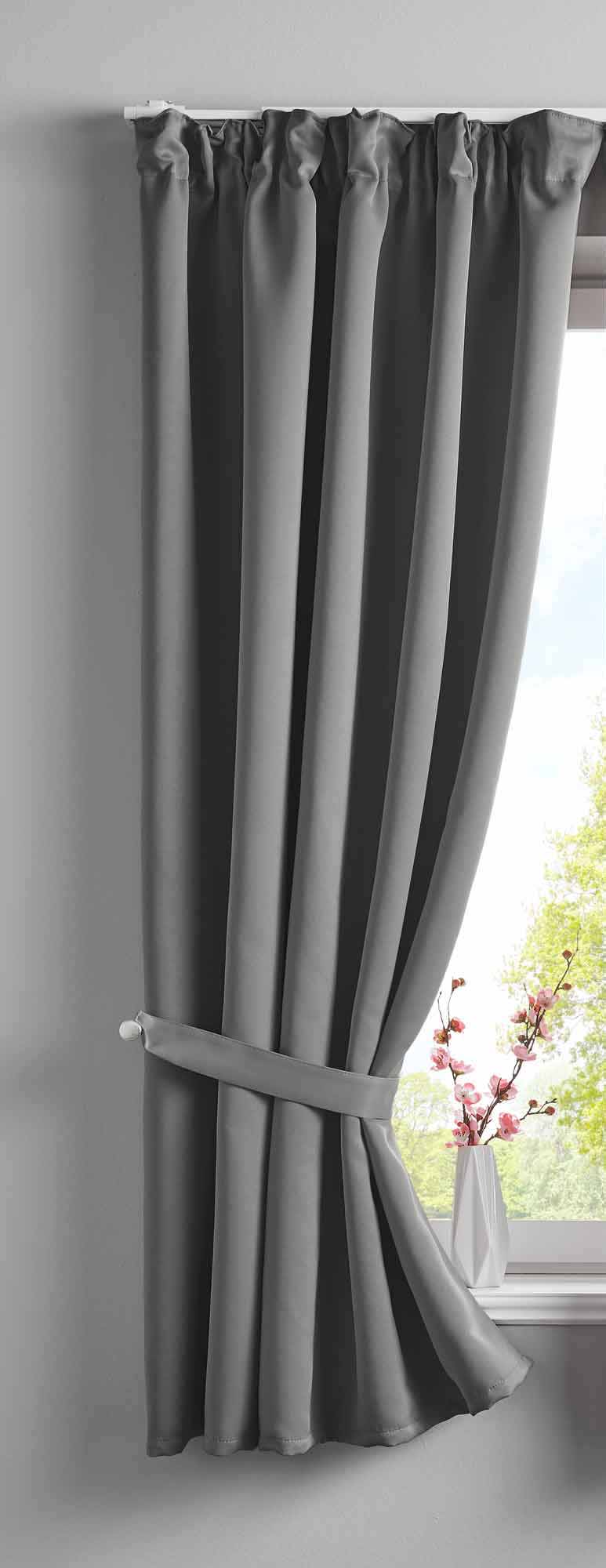 Vorhang Blickdicht »NewYork« verdeckte Schlaufen 1er-Pack Thermo-Gardine Verdunkelungsvorhang Blackout schalldämmend Kräuselband Raffhalter 202020610 Dunkelgrau HxB 160x140 cm Vorhang 202020610dunkelgrau-160 | Gardinenbox.de